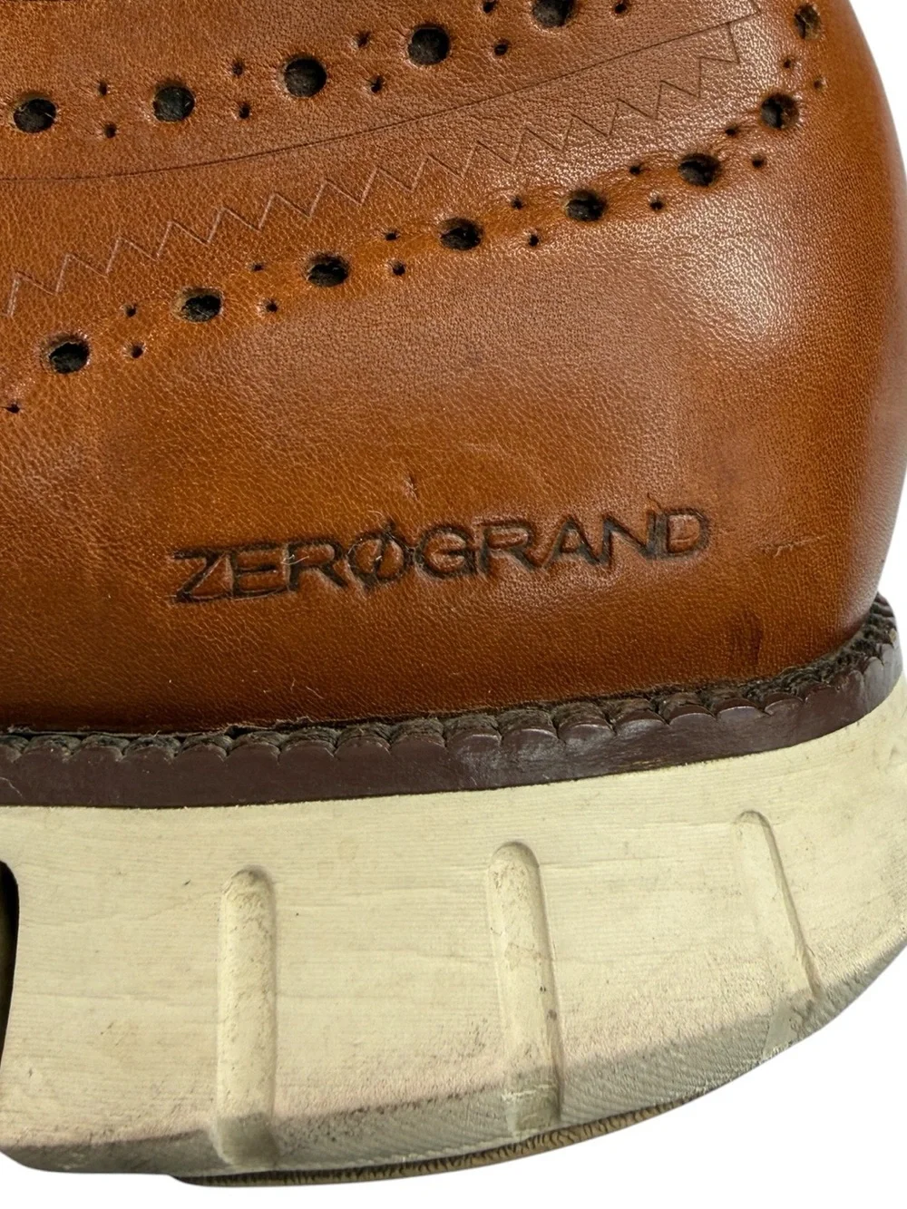 Cole Haan ZerøGrand Brown Leather Wingtip Oxford Dress Shoes Grand.OS Men's 15W